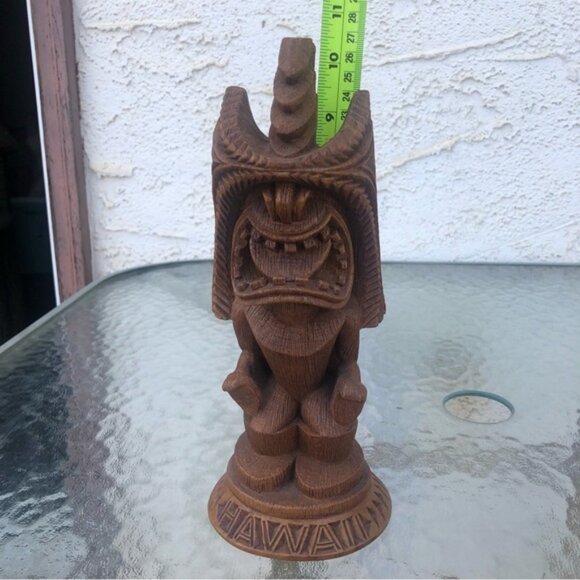 Vintage Cocc Joe's Carved Hawaiian Hapa Wood "Winner Tiki" Totem Statue Figure - Picture 9 of 9